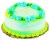 Double Layer Watercolor White Cake with Whipped Icing Perspective: top
