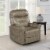 Ottawa Mushroom Light Brown Faux Leather Power Lift Chair with Heat and Massage Perspective: top