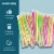 Jacent Individually Wrapped Plastic Neon Flex Drinking Straws: Perspective: top