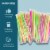 Jacent Individually Wrapped Plastic Neon Flex Drinking Straws: Perspective: top