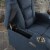 Everette Tufted Navy Blue Fabric Power Recliner with Arm Storage and USB Cord Perspective: top