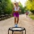 JumpSport 350 PRO Indoor Lightweight 39 Round Fitness Trampoline with 4 Videos Perspective: top