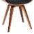 Armen Living Summer Modern Chair In Charcoal Fabric and Walnut Wood Perspective: top