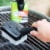 EarthStone® Grill Cleaning Block with Starter Handle - Black/Gray Perspective: top