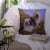 Old English Sheepdogs by Michael Herring Fabric Decorative Pillow Perspective: top