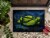 Carolines Treasures MW1229MAT Okra Bleu Doormat 18x27 Perspective: top