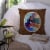 Carolines Treasures  7167PW1414 Lady with her Westie Fabric Decorative Pillow Perspective: top