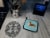 Carolines Treasures BB3720PTHD Corgi Checkerboard Blue Pair of Pot Holders Perspective: top