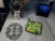 Watercolor St Patrick's Day Lucky Leprechan Pair of Pot Holders Perspective: top