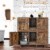 Slickblue 2-Door Cat Litter Box Enclosure with Winding Entry and Scratching Board Perspective: top