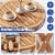 Slickblue Outdoor 3 Piece Acacia Wood Bistro Set with Cushions for Backyard Perspective: top