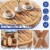 Slickblue Outdoor 3 Piece Acacia Wood Bistro Set with Cushions for Backyard Perspective: top