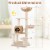 Slickblue 5-Layer Climbing Cat Tree with Sisal Scratching Posts and Washable Cushions Perspective: top