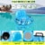Inflatable Lounger Pool Float with a Rubber Handle Perspective: top