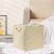 uxcell Square Fabric Collapsible Storage Basket Bin with Handle Perspective: top