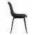Monte Contemporary Dining Chair in Black Faux Leather with Black Powder Coated Metal Legs Perspective: top
