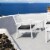 Siesta ISP004-WHI-CCH Artemis XL Outdoor Club Chair with Sunbrella Charcoal Cushion - White - Perspective: top