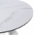 Leisuremod Bristol 31 Round Dining Table White Base with White Marbled Wood Top Perspective: top