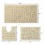Kitcheniva Non Slip Chenille Absorbent Rug Set of 3 Camel Perspective: top