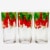 Kitcheniva Drinking Glasses Red Cherry Set of 6 Perspective: top