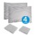 Sweet Home Collection | 4-Piece Classic Stripes Microfiber Sheets, Twin, Gray Perspective: top