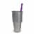 Grand Fusion Jumbo Size Silicone Shake Straws & Brush, Reusable 2-3ct packages Perspective: top
