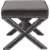 Meridian Furniture Nixon Contemporary Velvet Ottoman/Bench in Gray Perspective: top