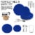 Light Blue Flat Round Disposable Plastic Wedding Value Set (60 Sets) Perspective: top