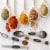 Stainless Steel Magnetic Measuring Spoons, 8 Piece Set with Leveler Perspective: top