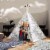 Wonder&Wise Around the World Indoor Childrens Kids Foldable Play Teepee Tent Perspective: top
