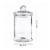 Glass Apothecary Jar Canister Set with Ball Lid (0.7 Gallon) Perspective: top