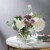 WHOLE HOUSEWARES 4 Inch Square Glass Cube Vase Perspective: top