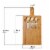 Bamboo Cheese Board and Knife Set - 12x8 inch Charcuterie Board with Magnetic Cutlery Storage Perspective: top