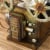 Decorative Bronze Metal Vintage Single Bottle Film Projector Wine Holder Perspective: top