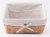 Wooden Angled Display Basket with Fabric Liner for Storage and Display Perspective: top