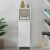 Wooden Home Tall Freestanding Bathroom Vanity linen Tower Organizer Cabinet, White Perspective: top