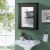 Bathroom Mirror Cabinet Wall Mounted Adjustable Shelf Medicine Black Perspective: top