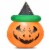 Costway 4ft Inflatable Pumpkin Halloween Decoration w/ Witch Hat LED Light Perspective: top
