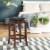 Costway 24'' Swivel Bar stool Leather Padded Dining Kitchen Pub Bistro Chair Backless Perspective: top