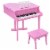 30 key Childs Toy Grand Baby Piano w/ Kids Bench Wood Pink Perspective: top