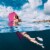 Goplus 41'' Super Lightweight Bodyboard Surfing W/Leash EPS Core Boarding IXPE Pink Perspective: top