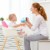 Baby joy Wooden High Chair Baby Toddler 3 in 1 Convertible Highchair w/ Cushion Pink Perspective: top