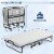 Costway Heavy Duty Foldable Bed Metal Guest Bed Daybed W/ 4 inch Mattress Memory Foam Perspective: top