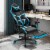 Gymax Massage Gaming Chair Reclining Racing Chair High Back w/Lumbar Support Footrest Perspective: top