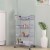Costway 4 Tier Storage Rack Trolley Cart Home Kitchen Organizer Utility Baskets Silver Steel Perspective: top