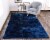 Feizy Rugs Indochine Plush Shag Rug with Metallic Sheen Area Rug - Dark Blue Perspective: top