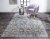 Feizy Rugs Ice Blue/Taupe Milton Modern Metallic Geometric Runner Rug Perspective: top