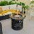 Gymax 32 Patio Round Fire Pit Table 30,000 BTU Propane Gas w/ Fire Glasses Perspective: top