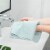 PiccoCasa 100% Ribbed Cotton 2 Pcs Absorbent Drying Face Towels Perspective: top