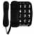Big Button Phone for Wall or Desk with Speaker and Memory (Black) Perspective: top